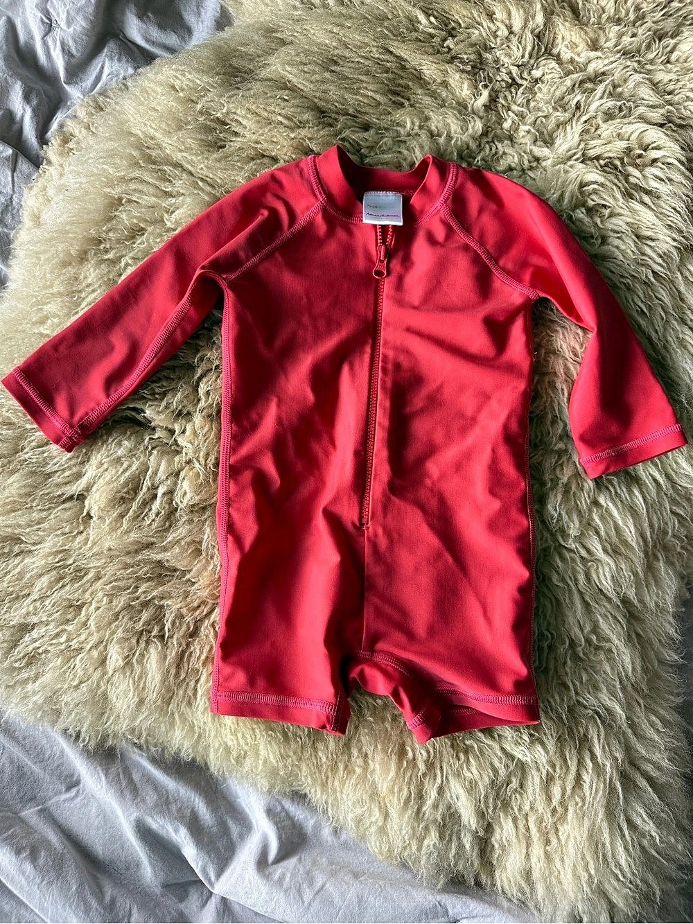 Hanna Andersson Baby Long Sleeve Rashguard Swimsuit Pink Baby 6-12mo